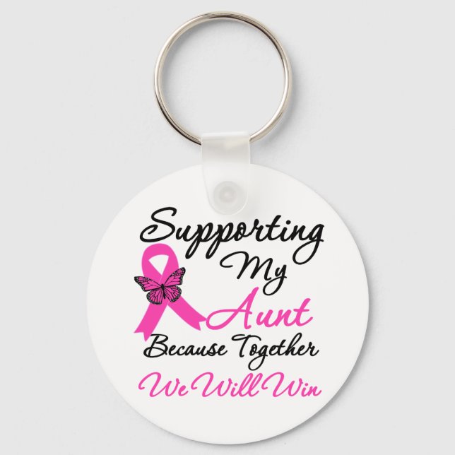 Breast Cancer Support (Aunt) Keychain (Front)