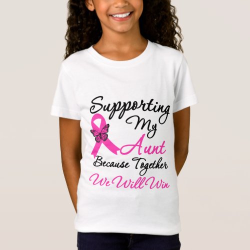 Breast Cancer Support Aunt T_Shirt