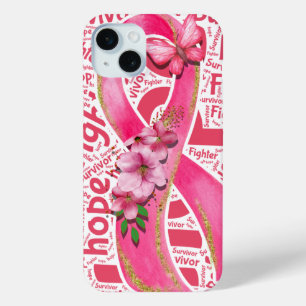 BREAST CANCER SUPPORT & AWARENESS iPhone 15 PLUS CASE
