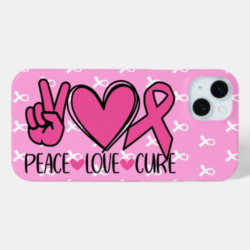 BREAST CANCER SUPPORT  AWARENESS iPhone 15 PLUS CASE