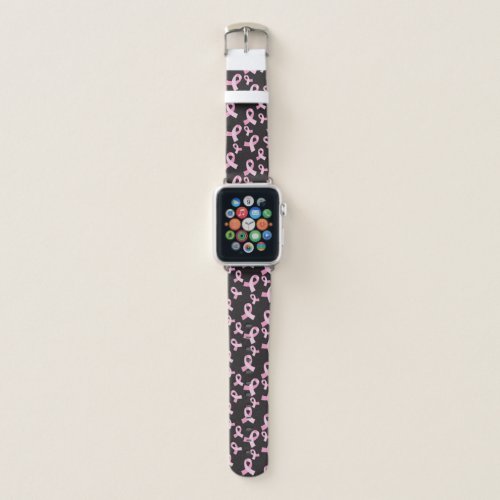 Breast Cancer Support Awareness Pink Ribbon Apple Watch Band