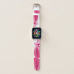 Breast Cancer Support Awareness Pink Ribbon White Apple Watch Band at Zazzle