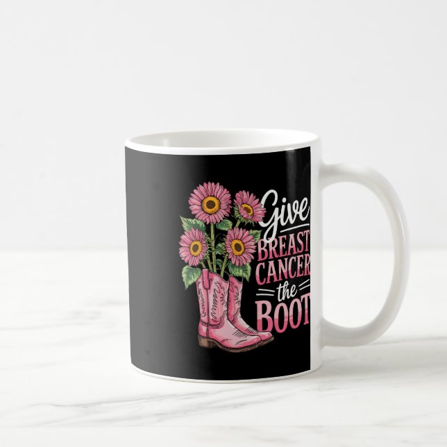 Breast Cancer Support Boot Funny  Coffee Mug (Right)