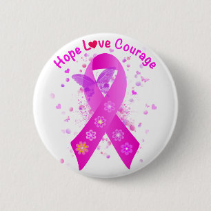 Breast Cancer Support Button