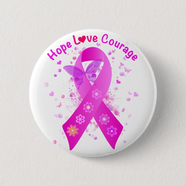 Breast Cancer Support Button (Front)
