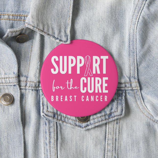 breast cancer support cure pink Buttons (In Situ)