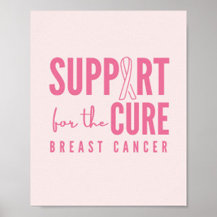 breast cancer support cure pink Poster Prints
