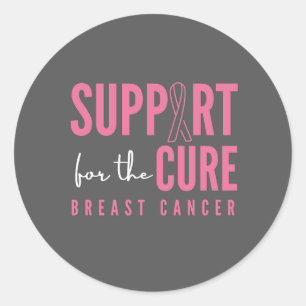 breast cancer. support. cure. Stickers & Labels
