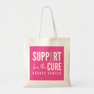 breast cancer support cure Totes Bags Pink