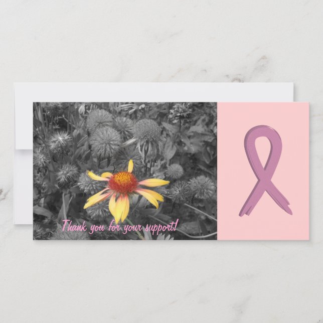 Breast Cancer Support Customizable Photo Card (Front)