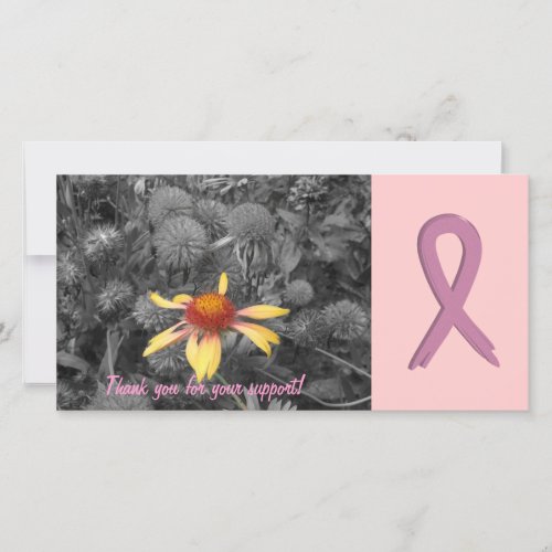Breast Cancer Support Customizable Photo Card