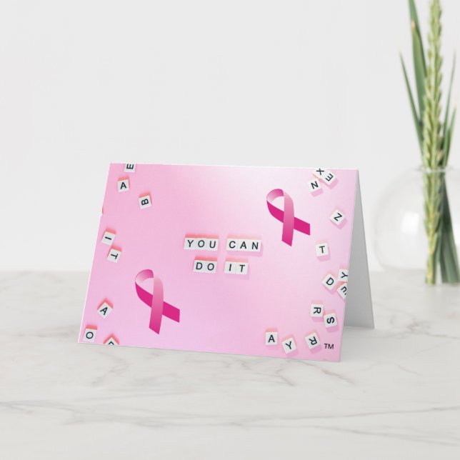 Breast cancer support, encouragement, empowerment card (Front)