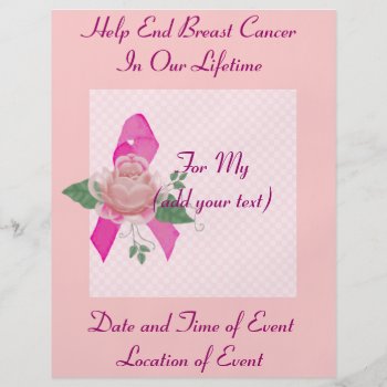 Breast Cancer Support Flyer by orsobear at Zazzle