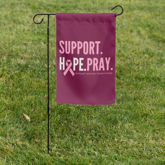 breast cancer support Garden Flag Outdoor Sign (In SItu)