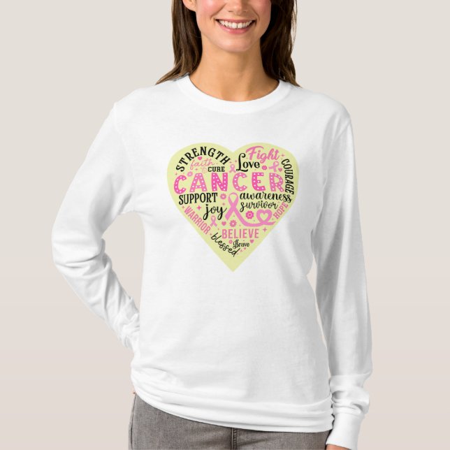 Breast Cancer Support Heart Shirt (Front)