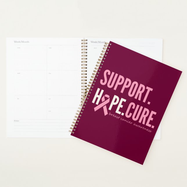 breast cancer support hope Planner Book Calendar (Display)