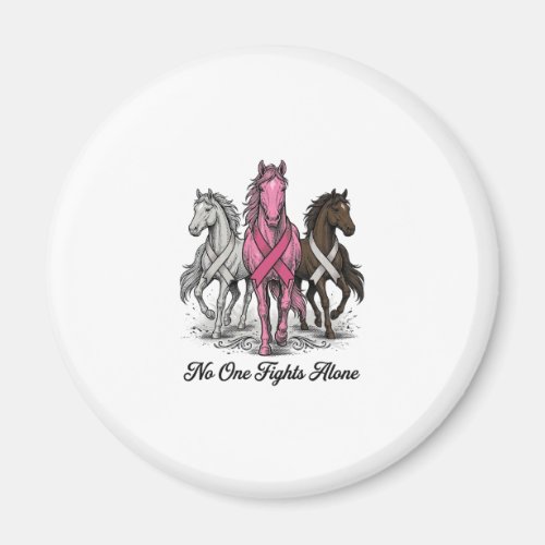 Breast Cancer Support Horse Vector Shirt Design_1 Magnet