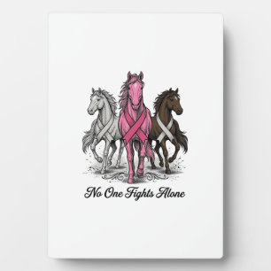 Breast Cancer Support Horse Vector Shirt Design_1 Plaque
