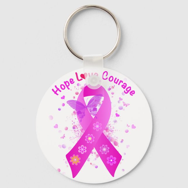 Breast Cancer Support Keychain (Front)