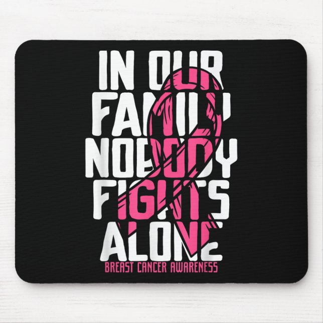 Breast Cancer Support Pink Breast Cancer Awareness Mouse Pad (Front)