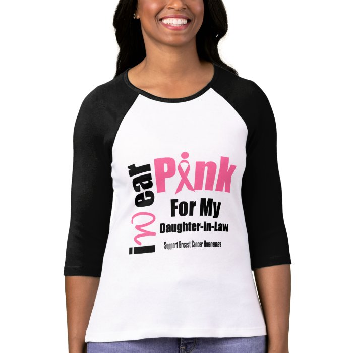 Breast Cancer Support Pink Ribbon Daughter in Law Shirts