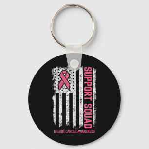 Breast Cancer Support Squad Breast Cancer Awarenes Keychain