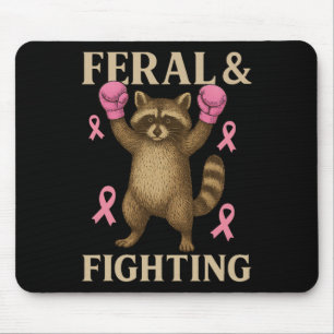 Breast Cancer Support Squad Feral And Fighter Funn Mouse Pad