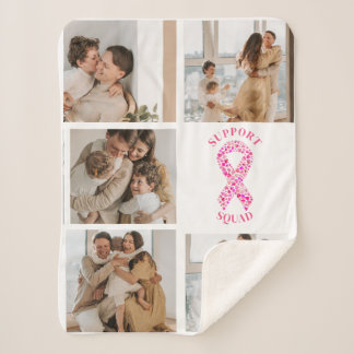 Breast Cancer Support Squad Sherpa Blanket