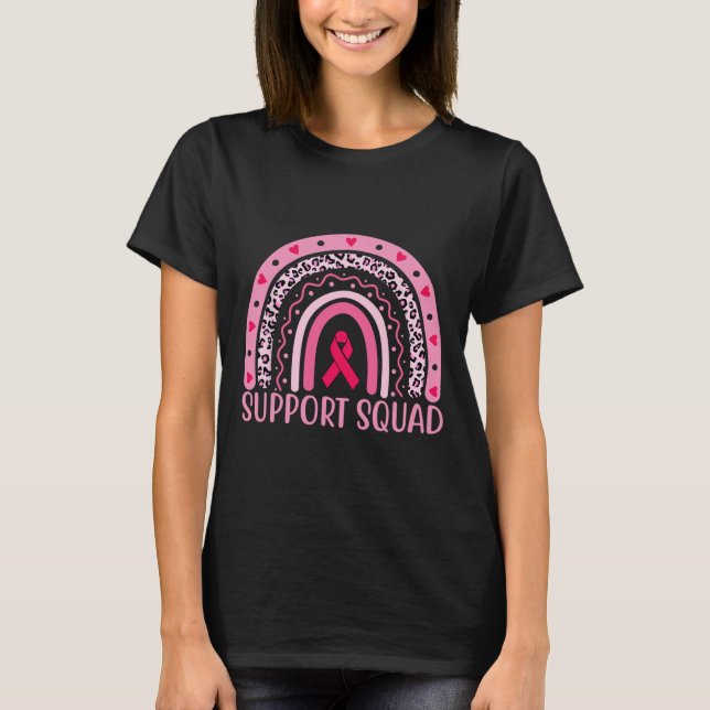 Breast Cancer Support Squad Warrior Breast Cancer  T-Shirt (Front)
