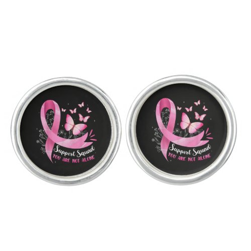 Breast Cancer Support Squad You Are Not Alone Cufflinks
