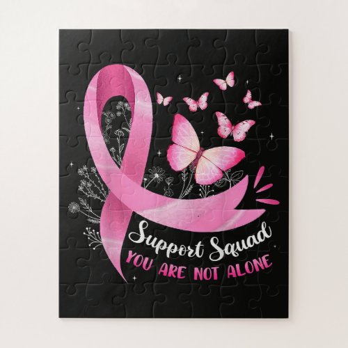 Breast Cancer Support Squad You Are Not Alone Jigsaw Puzzle