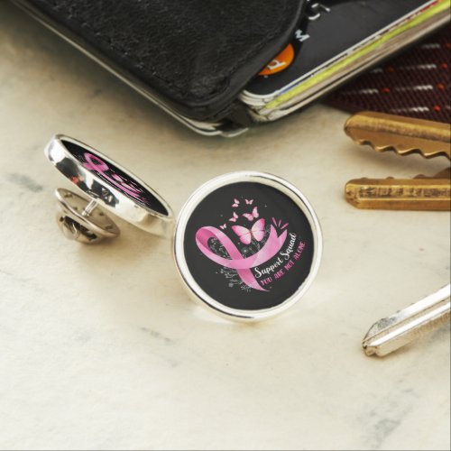 Breast Cancer Support Squad You Are Not Alone Lapel Pin