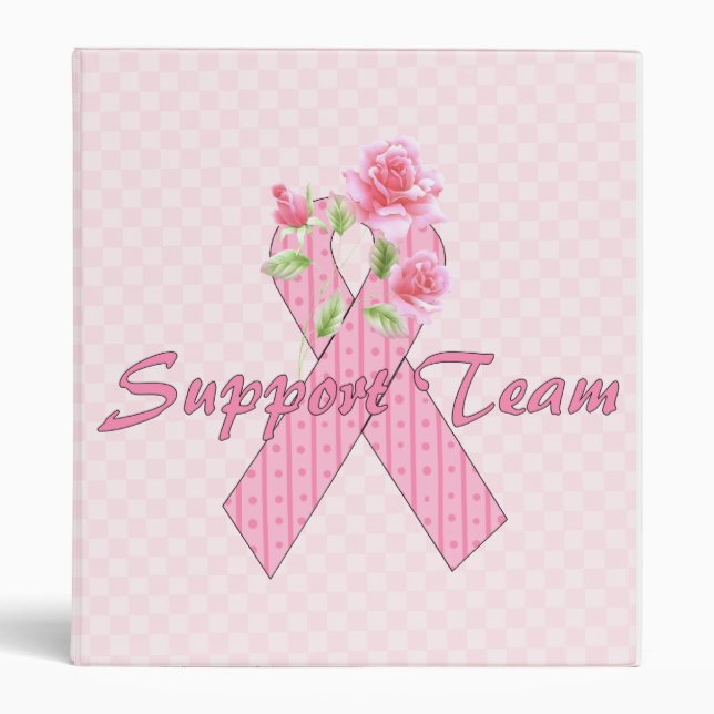 Breast Cancer Support Team 3 Ring Binder (Front)