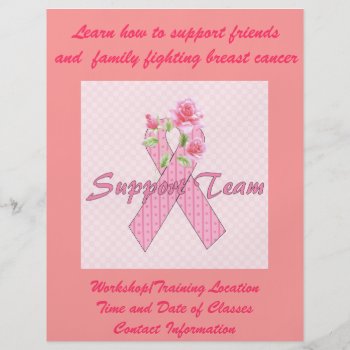Breast Cancer Support Team Flyer by orsobear at Zazzle
