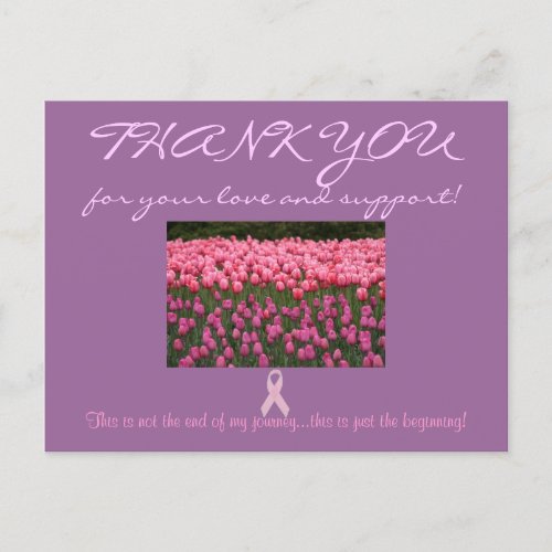Breast Cancer Support Thank You Card