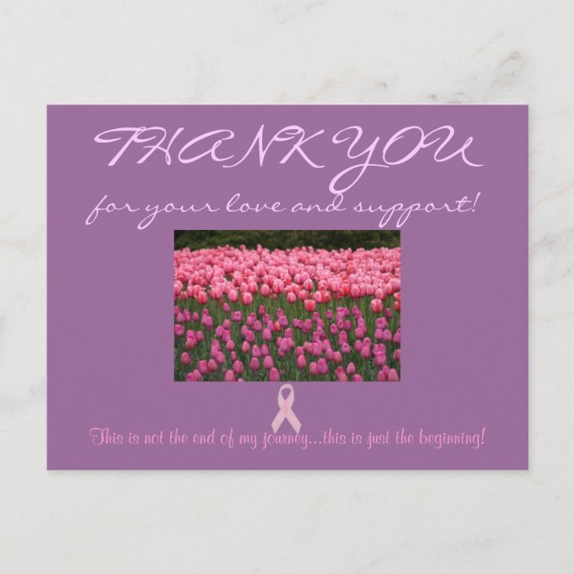 Breast Cancer Support "Thank You" Card (Front)