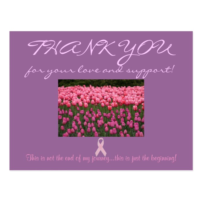 Breast Cancer Support "Thank You" Card | Zazzle