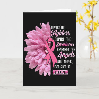 Breast Cancer Support The Fighters Gift For Her T- Card