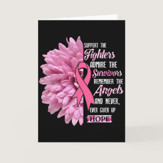 Breast Cancer Support The Fighters Gift For Her T- Card