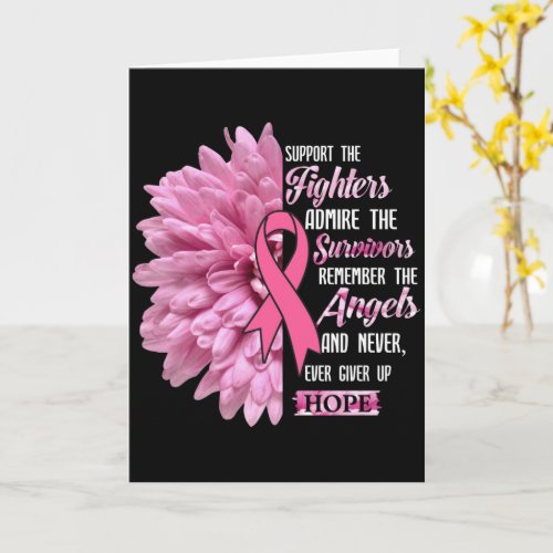 Breast Cancer Support The Fighters Gift For Her T_ Card