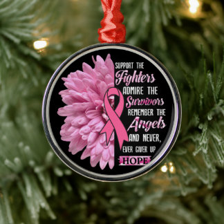 Breast Cancer Support The Fighters Gift For Her T- Metal Ornament