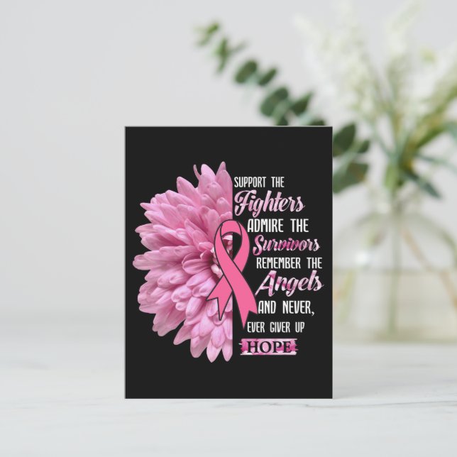 Breast Cancer Support The Fighters Gift For Her T- Postcard (Standing Front)