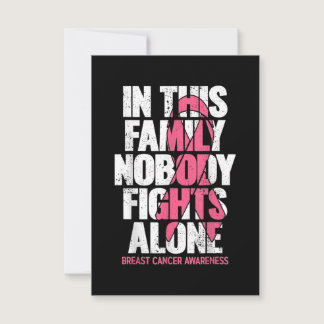 Breast Cancer Support Vintage Family Breast Cancer Thank You Card