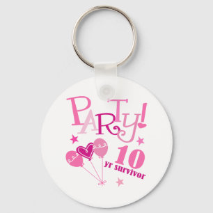 Breast Cancer Survivor 10 Year Keychain