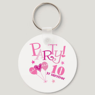 Breast Cancer Survivor 10 Year Keychain