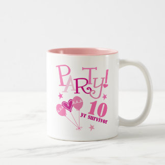 Breast Cancer Survivor 10 Year Two-Tone Coffee Mug