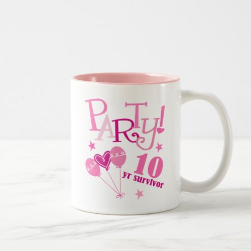 Breast Cancer Survivor 10 Year Two_Tone Coffee Mug