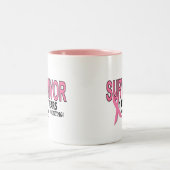 BREAST CANCER SURVIVOR 10 Years & Counting Two-Tone Coffee Mug (Center)