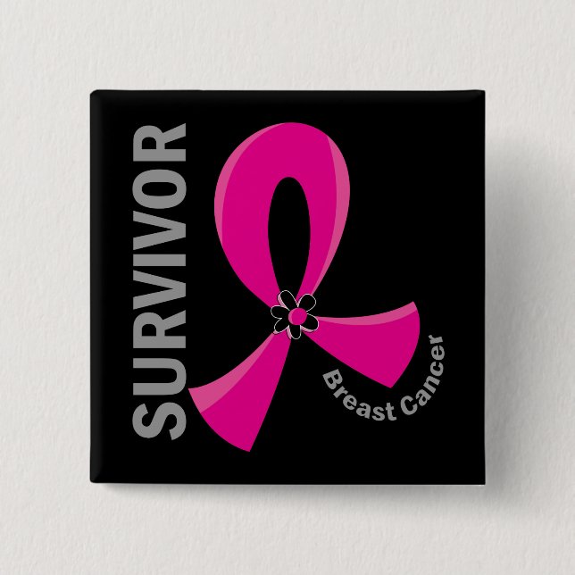 Breast Cancer Survivor 12 Pinback Button (Front)