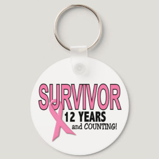 BREAST CANCER SURVIVOR 12 Years & Counting Keychain
